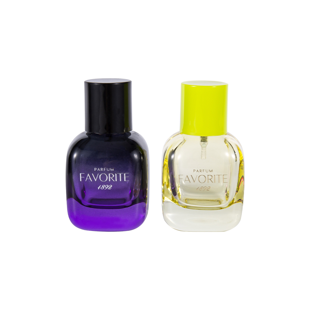 GC4868-WJ2445 ขวดน้ำหอมแก้วตกแต่งขนาด 30 มล. พร้อมฝา PP ซีรีส์หลายความจุ