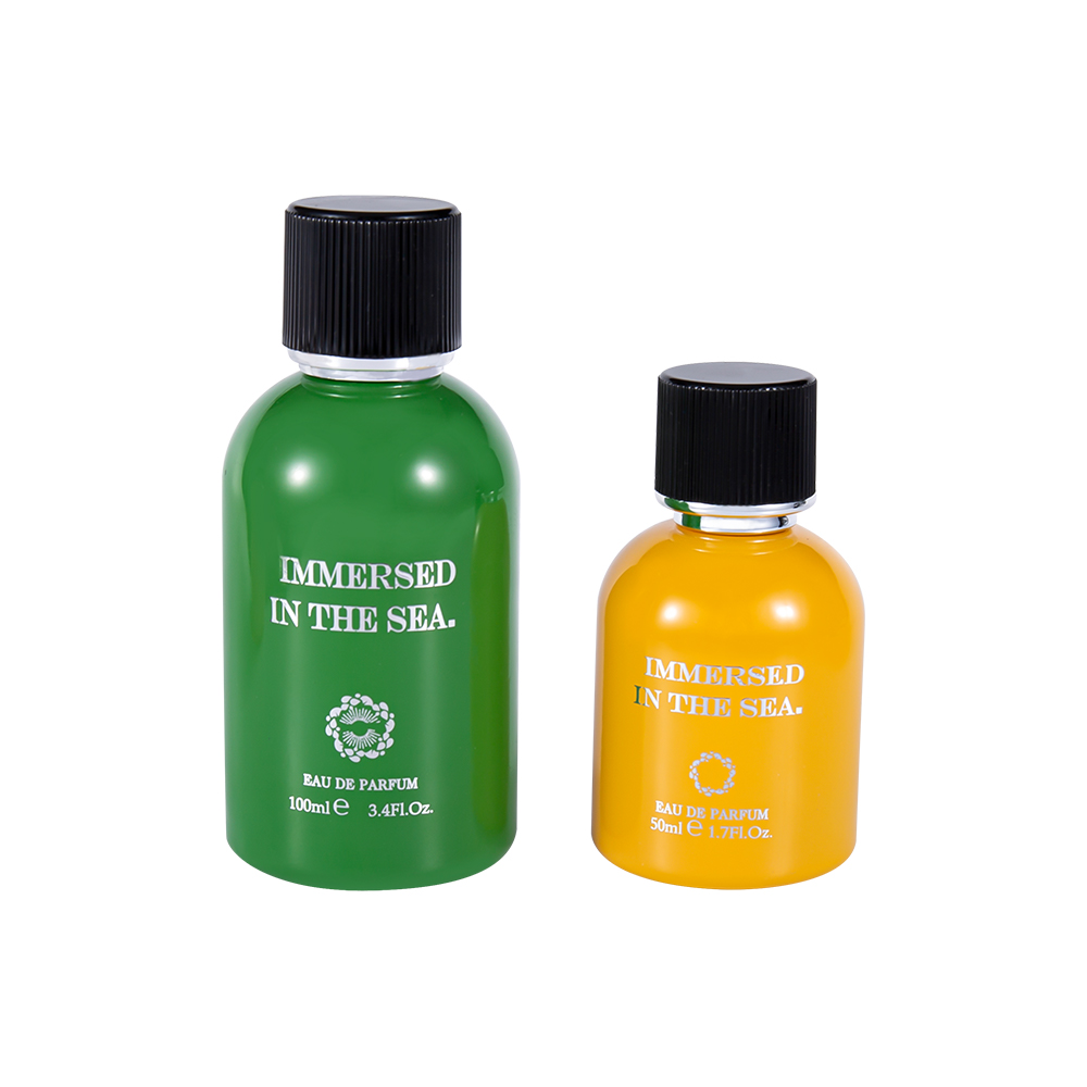 GC4463-WJ2361 ขวดน้ำหอมแก้วตกแต่งใหม่ขนาด 100 มล. พร้อมฝาน้ำหอมสีดำ