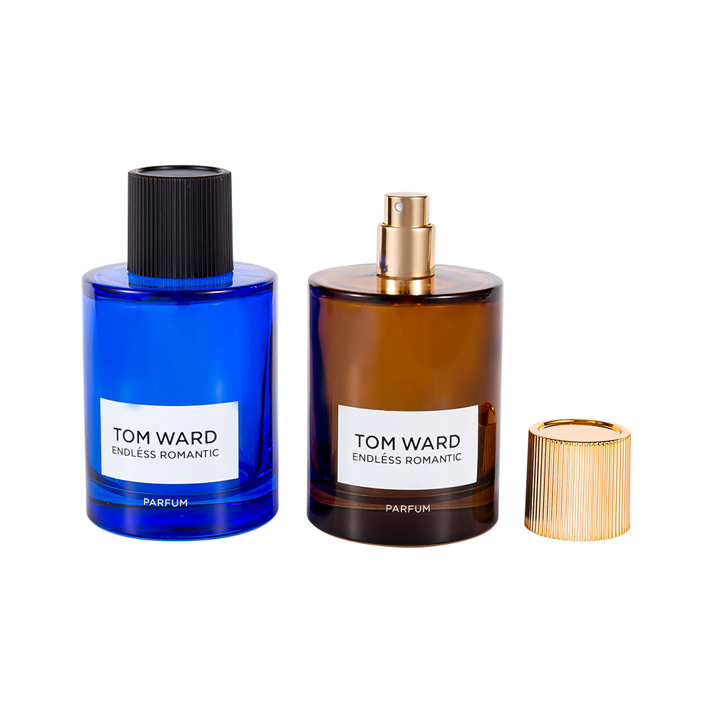 GC5178-WJ2623 ขวดน้ำหอมแก้วขายส่งขนาด 100 มล. พร้อมฝาน้ำหอมลาย